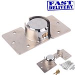 HEAVY DUTY 73MM ROUND PADLOCK AND HASP SET SECURITY DOOR GARAGE SHED VAN LOCK UK