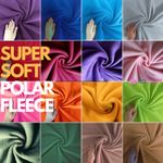 Super Soft Polar Fleece Anti Pill Soft Washable Blanket Fabric- Solid Colours