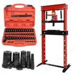 12 Ton Workshop Hydraulic Bench Press Garage Standing & 52 Wheel Bearing Puller