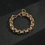 Men's 9ct Gold Filled Chunky Link Belcher Bracelet (15mm Thick & 8 Inches Long)