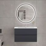 Bathroom Vanity 500 600 700 800 Grey Unit Wall Hung Basin WC Toilet Tap Sink
