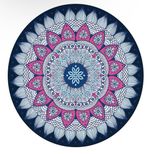 LERYG Pilates Mat Round Oversize Yoga Mat Suede Rubber Non-Slip Dia 140cm