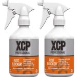 XCP Rust Blocker Clear Flexible Film Anti-Corrosive Compound Spray 500ml x2