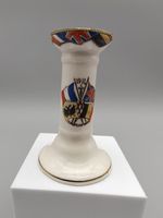 WW1 Crested Ware China British Candlestick Commemorating the 1914 European War