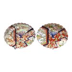 Pair of Large Japanese Arita Imari Porcelain Charger Plates, c.1880-1900