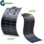 100W 200W Flexible Solar Panel 12V for Caravan RV Boat Camper Van Marine Shed