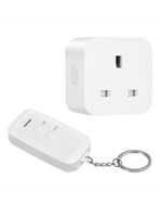 Remote Control Plug Socket with Keyring Heavy Duty 13A 30M Range Programmable