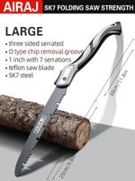 AIRAJ FOLDING SAW (LARGE SIZE) 200mm-299mm AIRAJ Folding Saw Woodworking Pruning