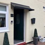 Steel Metal Door Canopy Roof Shelter Awning Shade Rain Cover Porch (1.2m wide)