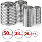 Small - Large 🔑 Silver Metal Split Rings Keyring Jump Hoop Loop Key Keys Ring💍