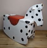 50s 60s Vintage Rocking Horse Small Naive Folk Art Hand / Home Made Scratch Made