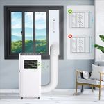 Portable Air Conditioner Window Vent Kit 5.9" Hose AC Window Seal Adjustable