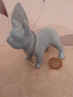 French Bulldog Figurine Excellent MINT Condition. No Box . Lovely Blue Shade.