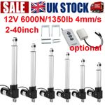 6000N Linear Actuator 12V DC Electric Linear Motor for Door opener 4-40inch UK