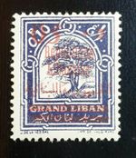 1928 LEBANON "LANDSCAPES" [CEDAR WITH FRENCH & ARABIC RED OVERPRINT] SG124 USED