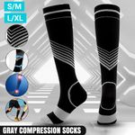 Compression Socks For Men & Women Varicose Veins Anti-Fatigue Flight Running