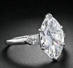 Marquise Cut 2.50Ct Diamond 14k White Gold Engagement Ring Simulated in Size 8