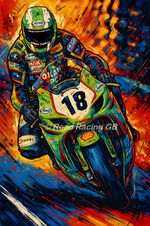 RICHARD BRITTON Road Racing Pop Art Print - A3 Size (420mm x 297mm) unframed