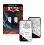 Wessex Mint Maple Leaf 2 x 1g Silver Bullion Bars 0.999 Fine Uncertified