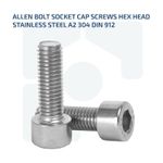 M3 x 60MM ALLEN CAP SCREWS BOLTS STAINLESS STEEL SOCKET SCREW HEX HEAD DIN 912