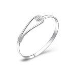 Elegant Silver Bracelet With Floral Design Clip-On 2.7*2.1*0.5inch,