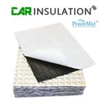 Car Sound Deadening Mat Butyl Noise Insulation Van Camper, Silver Pads 10 Sheets