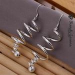 Stunning Women's 925 Sterling Silver Filled Twisted Dangle Drop Earrings #36