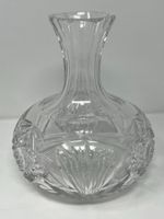 Antique American Brilliant Cut Vase 7.5” Hobstar Fan Pattern Starburst Base