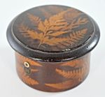 ANTIQUE SCOTTISH FERN WARE KERR’S 3 COTTON REEL DISPENSER STORAGE POT CASE c1880