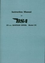 BSA Bantam D7 Manual 175 Super Motorcycle 1959-66 Instruction Book Reprinted