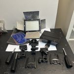 2x Yongnuo YN 160 Pro LED video lights with accessories
