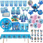 Lilo & Stitch birthday decorations Tablecloth plates party balloon banner supply