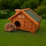 Hedgehog House Wooden Shelter – Safe Nest Box for Garden Wildlife & Hibernation