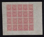 Newfoundland #18 Extra Fine Never Hinged Full Sheet Of Twenty - LH In Selvage