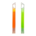 Safety Glow Sticks Light Emergency Flare Outdoor Survival 2 Pack Green Orange