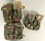 x5 British DPM Camouflage PLCE Double Magazine Webbing Pouch Military Job Lot