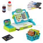 Kids Electronic Cash Register Toy & Play Food Set Till Educational Pretend Play