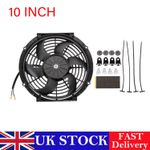 10 inch 80W Electric Car Engine Radiator Cooling Fan 12V w/ Mounting Kit