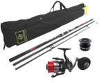 Hunter Pro 12ft Carbon Beach Caster, Surf Reel and Holdall High Quality