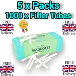 1000x Mascotte Green Menthol Filter Tube cigarette Empty Tobacco Best Product UK