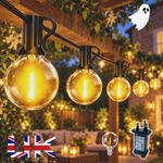 39-100 FT Outdoor Garden String Lights Mains Powered Festoon Light G40 Bulbs