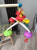Vintage 1990 Sesame Street Musical Crib Mobile Illco Complete In Box - Working