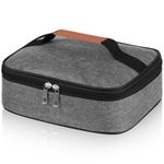 lohey Insulated Lunch Bag for Men Women Kids, Small Box Adults Grey 