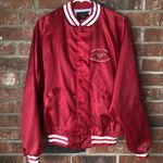 Vintage Exxon Pipeline Company Red/White Dunbrooke Plac-Jac Size Large USA Made