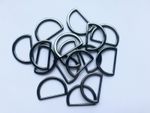 15mm 20mm 25mm D Rings WELDED Metal Gunmetal Fasteners D Ring Dee D61-D61B