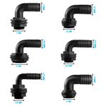 Water Tank Connector Adapter - Barb to BSP Water Tank Fitting - 90° Elbow Design