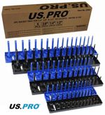 US PRO Socket Tray for Metric & AF 1/4" 3/8" 1/2" Sockets 6pc Organiser 2304