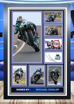 (554) michael dunlop tt signed a4 photo unframed/framed reprint great gift @@@@ 