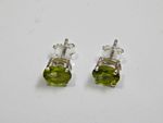 Natural Peridot stud Dainty Studs in 925 Sterling Silver party earring stud