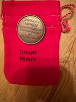 Vintage Tiffany & Co. $25 Sterling Silver "Tiffany Money" Token w/ Red felt bag